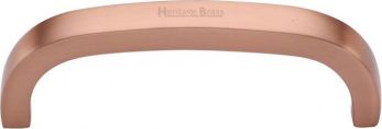 Heritage Brass Cabinet Pull Handle D Shaped 89mm c/c Rose Gold Satin