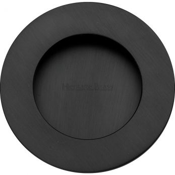 Round Flush Pull Matt Black finish - by M.Marcus - C1835-BKMT