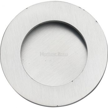 Heritage Brass C1835-SC Round Flush Pull Handle Satin Chrome finish