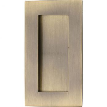 Heritage Brass C1855 105-AT Rectangular Flush Pull 105 x 58mm Antique Brass finish