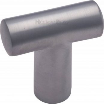 T Shape C2234-SC - satin chrome 35mm cupboard knob