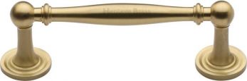 Heritage Brass Cabinet Pull Colonial Design 96mm Satin Brass finish