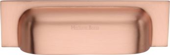 Heritage Brass Drawer Pull Military Design 96mm CTC Satin Rose Gold Finish