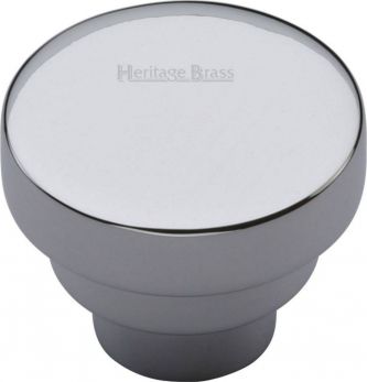 Kitchen Knob Heritage - polished chrome 32mm round cupboard knob