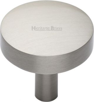 Heritage Brass Cabinet Knob Tayo Design 32mm Satin Nickel finish