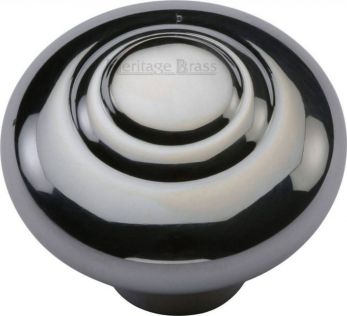 Heritage Brass C3985 38-PC Cabinet Knob Round Bead Design 38mm Polished Chrome