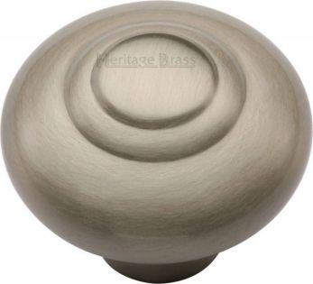 Heritage Brass C3985 38-SN Cabinet Knob Round Bead Design 38mm Satin Nickel 