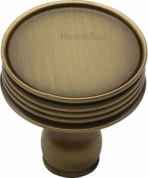 Kitchen Knob Heritage Brass Knob Venetian Design 32mm Antique finish