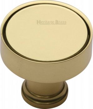 Heritage Brass Cabinet Knob Florence Design 32mm Polished Brass finish