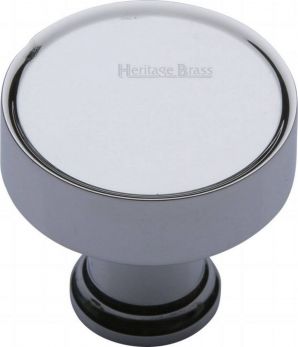 Kitchen Knob Heritage Brass Knob Florence Design 32mm Polished Chrome