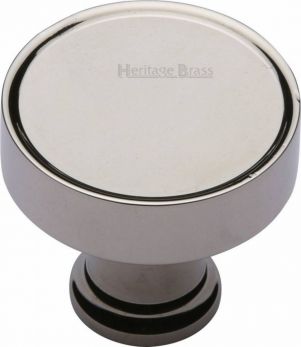 Kitchen Knob Heritage Brass Knob Florence Design 32mm Polished Nickel finish