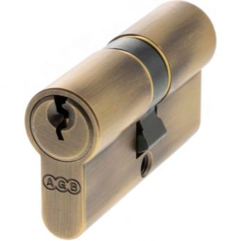 AGB Euro Profile 5 Pin Double Cylinder 30-30mm (60mm) - Matt Antique Brass