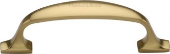 Heritage Brass Cabinet Pull Durham Design 128mm CTC Polished Brass Finish
