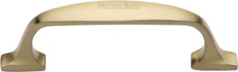 Heritage Brass Cabinet Pull Durham Design 128mm CTC Satin Brass Finish