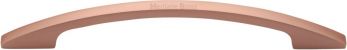 Heritage Brass Curved Cabinet Pull Handle 203mm c/c Rose Gold Satin