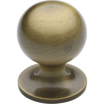 Heritage Brass Cabinet Knob Ball Design 25mm Antique Brass finish