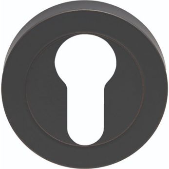 50mm Round Euro Keyhole Escutcheon in Matt Black - Carlisle Brass | EUL001MB