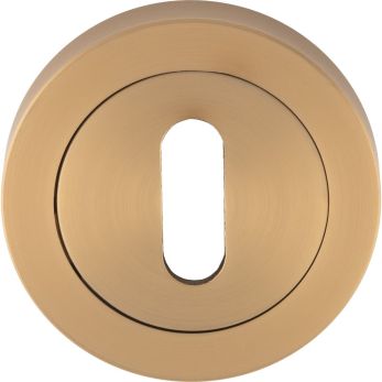 50mm Round Standard Keyhole Escutcheon in Satin Brass - Carlisle Brass | EUL002SB
