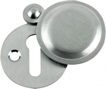 32mm Round Standard Keyhole Covered Escutcheon in Satin Chrome - Zoo Hardware | FB11SC