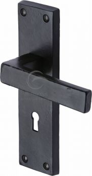 Tudor FB3100 Cheswell Smooth Black Iron Lock Handles