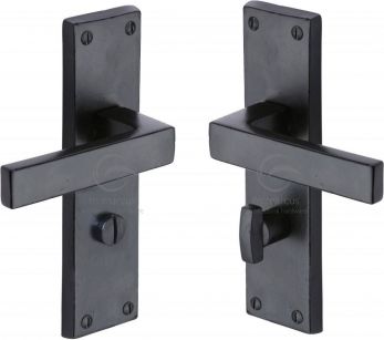 Tudor FB3130 Cheswell Smooth Black Iron Bathroom Handles