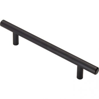 T-Bar Cabinet Handle Steel 128mm c/c 12mm Diameter Matt Black (FTD445BMB)