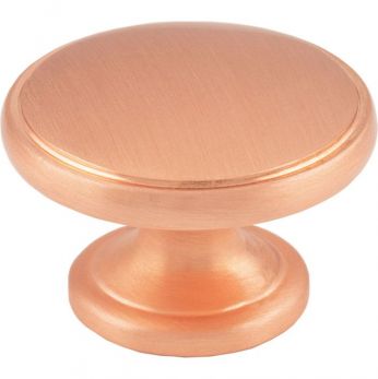 Fingertip Design Oxford Round Cabinet Knob 32mm - Satin Copper  - by Carlisle Brass - FTD524SSCO