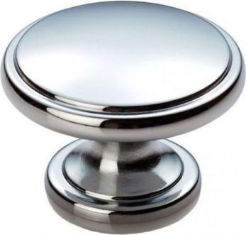 Fingertip Design FTD524-CP Oxford Polished Chrome Round Cabinet Knob 38mm