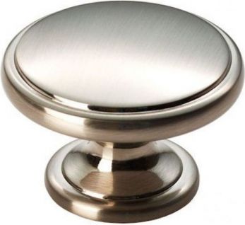 Fingertip Design FTD524-SN Oxford Satin Nickel Round Cabinet Knob 38mm