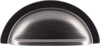 Kitchen Oxford Gun Metal Cup Pull Cabinet Handle 76mm CTC - by Fingertip Design | FTD558GM