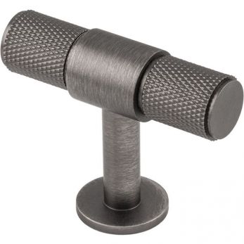 Fingertip Design Knurled T-bar Knob - Anthracite Finish  - by Carlisle Brass - FTD701ANT