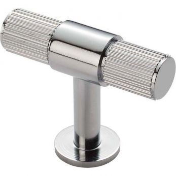 50mm T-Bar Cabinet Knob in Polished Chrome - Lines Range by Fingertip Design | FTD711CP