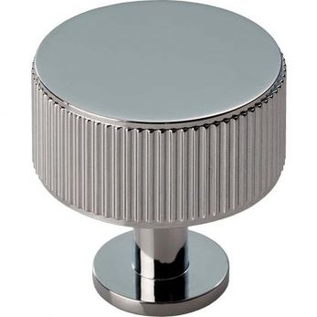 35mm Radio Cabinet Knob in Polished Chrome - Lines Range by Fingertip Design | FTD713CP