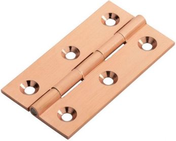 Kitchen Fingertip FTD800DSCO Cabinet Butt Hinge 64 x 35mm Satin Copper