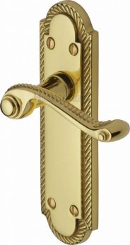 G020-PB - Heritage Brass Door Handle Lever Latch Gainsborough Design Polished Brass finish