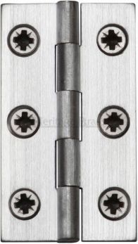 Kitchen Heritage Brass Hinges Brass 2" X 1 1/8" Satin Chrome finish (Pair) - HG99-115-SC