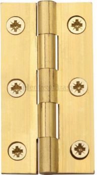 Butt Door Hinge in Natural Brass, (76mm x 41mm / 3" x 1.625") | HG99-125-NB