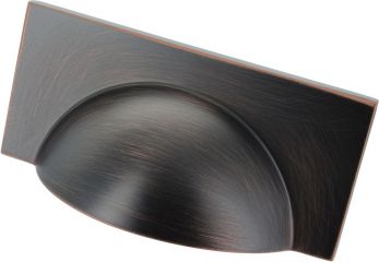 Crofts & Assinder HN-M-3981-64-AC Monmouth American Copper Cabinet Cup Pull Handle Square 64mm c/c