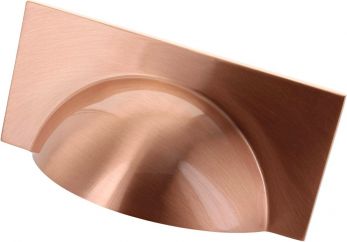 Monmouth Brushed Copper Cabinet Cup Pull Handle Square 64mm c/c