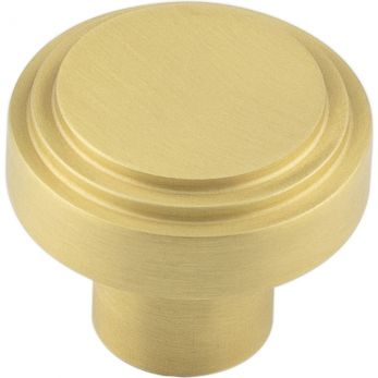 30mm Round Cabinet Knob in Satin Brass - Cropley Range by Frelan Hardware | HOX1030SB