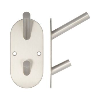 Frelan JSS902B - coat hook on round plate satin stainless