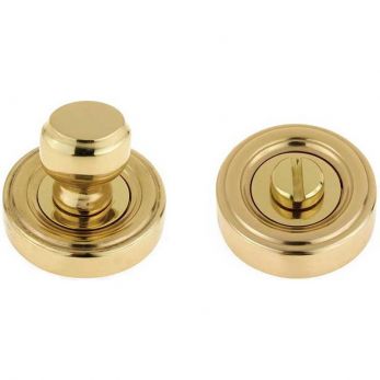 40mm Round Thumb Turn in Polished Brass - Frelan Hardware | JV2652PB