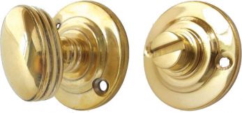 40mm Round Thumb Turn in Polished Brass - Frelan Hardware | JV2680PB