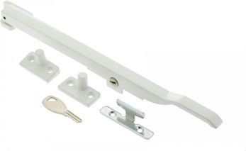 250mm White locking casement stay