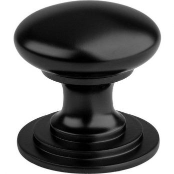 Carlisle Brass Victorian Cabinet Knob 32mm Dia. Matt Black (M47BMB)