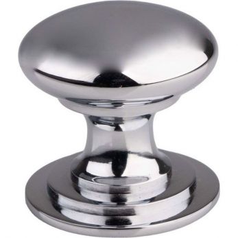 Kitchen Knob Fingertip Design polished chrome 38mm victorian knob