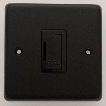 Metal Satin Brass Unswitched Fuse Spur - Brass Eurolite Stainless 