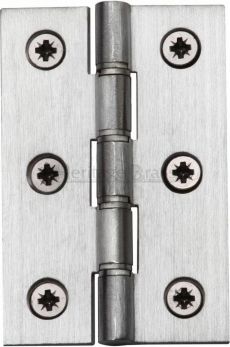Butt Door Hinge in Satin Chrome, (76mm x 51mm / 3" x 2") | PR88-400-SC