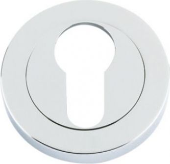 50mm Round Euro Keyhole Escutcheon in Polished Chrome - Rosso-Maniglie | RM001CP