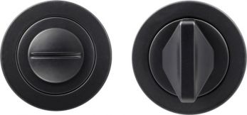 50mm Round Thumb Turn in Matt Black - Rosso-Maniglie | RM004PCB